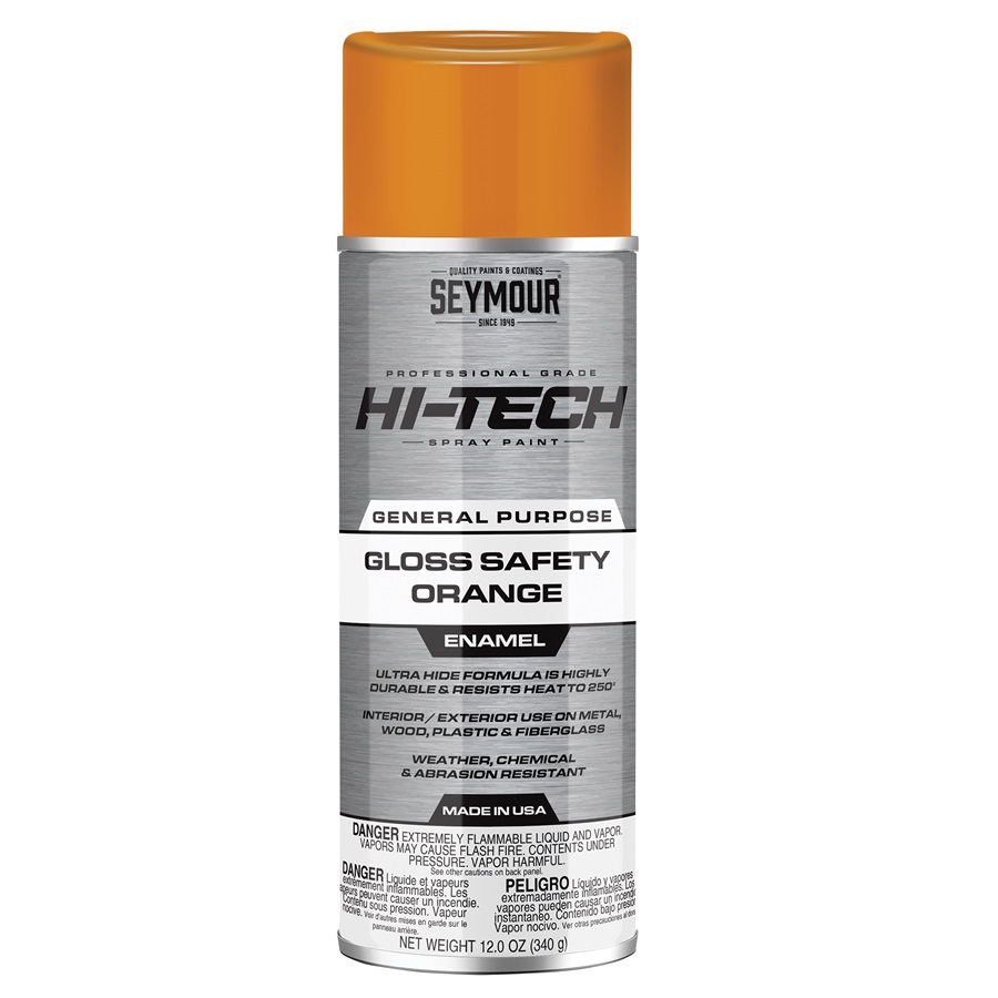 SEYMOUR® HI-TECH Spray Enamels - Gloss Safety Orange, 12 oz